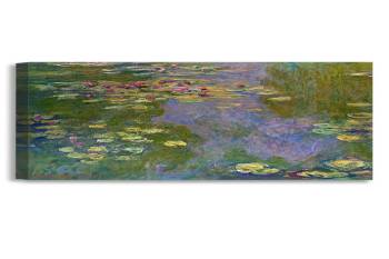 "Water Lilies" Claude Monet Stretched Canvas Giclee Fine Art Print 36x24"