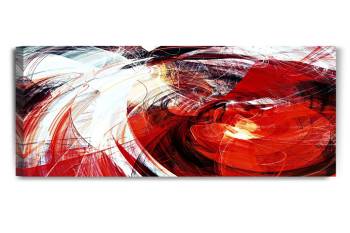 Abstract Art(Red And White Motion Composition) 30X24 X1.5