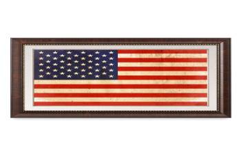 American Flag 24X16, Framed Size: 27X19