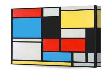 Ater Piet Mondrian Composition in blue, red and yellow Lithograph in colours 16x20"