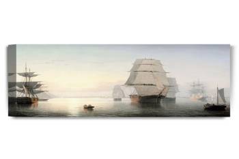 Boston Harbor, Sunset by Fitz Henry Lane Classic; 24"X16"