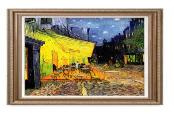 Cafe Terrace At Night by Vincent Van Gogh 30X24, Framed Size: 35X29