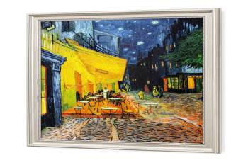 Cafe Terrace At Night, Vincent Van Gogh 16x20", Framed Size: 19x23"