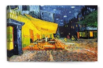 Cafe Terrace At Night, Vincent Van Gogh 30x24x1.5"