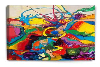 Colorful Paint Splatter Abstract Painting. 24"X30"X1.5"