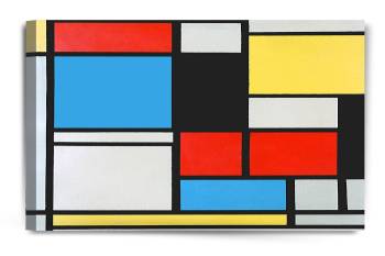 Composition In Blue, Red And Yellow Lithograph by Ater Piet Mondrian In Colours; 24"X30"X1.5"