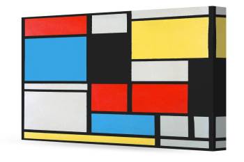 Composition In Blue, Red And Yellow Lithograph In Colours by Ater Piet Mondrian; 24"X30"X1.5"