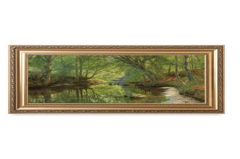 Forest Stream, by Peder Mork Monsted Framed size: 36x22"