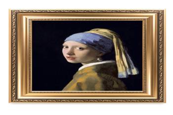 Girl With A Pearl Earring by Johannes Vermeer, 16x20",  Finished size: 22x26"