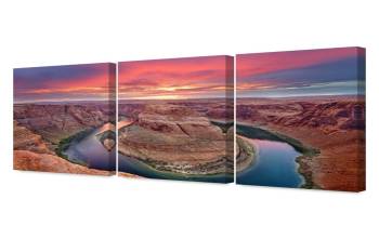 Horseshoe Bend, Grand Canyon, Arizona(Triptych). 48x32"