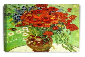 Red Poppies And Daisies by Vincent Van Gogh; 20"X16"