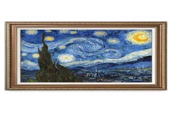 Starry Night by Vincent Van Gogh; Picture Size: 30"X24" Framed Size: 35"X29"