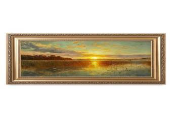 Sunset Over A Danish Fjord by Peder Mork Monsted 36X22