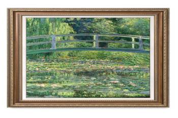 The Japanese Bridge, Claude Monet 30x24", Framed size: 35x29"