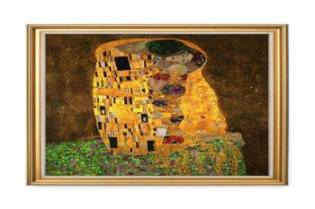 The Kiss by Gustav Klimt. Framed size: 20x24"