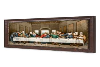 The Last Supper by Leonardo Da Vinci 24X12, Framed Size: 28X16