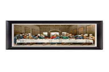 The Last Supper by Leonardo da Vinci Classic 30x16", Framed size: 34x20"