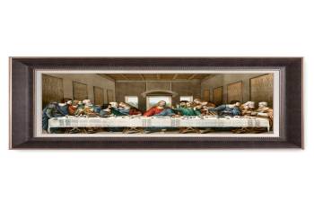 The Last Supper by Leonardo Da Vinci Classic 30X16, Framed Size: 36X22