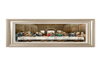 The Last Supper by Leonardo Da Vinci Classic 30X16, Framed Size: 36X22