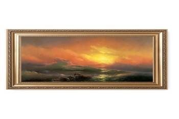 The Ninth Wave by Ivan Konstantinovich Aivazovsky. 30x20", Finished size: 36x26"