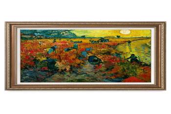 The Red Vineyards by Vincent Van Gogh; 30"X24", Framed Size: 35"X29"