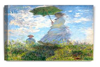 The Walk, Woman with a Parasol (1875), Claude Monet 20x16"