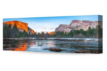 View Of El Capitan At Sunset, Yosemite National Park; 30"X20"X1.5"